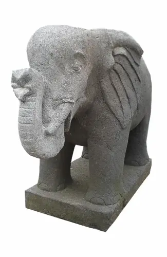 Product image of the product “Elephant, stone of lava (grey), in the sizes from 40 to 100cm, Natural finish ”